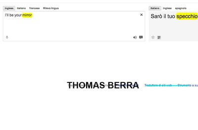 I’ll be your mirror | Thomas Berra