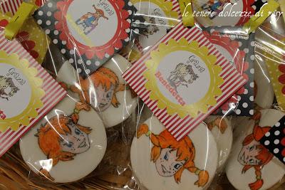 Pippi Calzelunghe cake topper e biscotti decorati