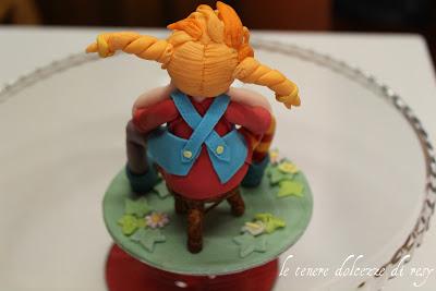 Pippi Calzelunghe cake topper e biscotti decorati