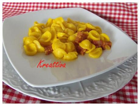 Orecchiette zafferano e salsiccia secca di napoli