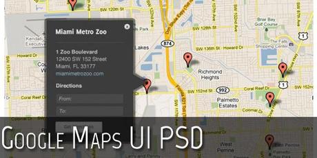 Free PSD: Google Maps UI Controls