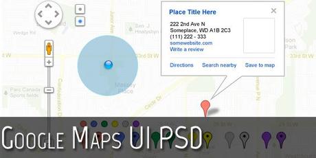 Free PSD: Google Maps UI Controls