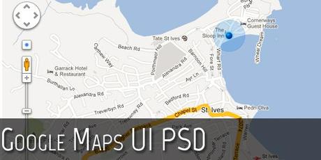 Free PSD: Google Maps UI Controls