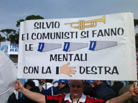 ‘Tutti con Silvio’ – La manifestazione in Piazza del Popolo (delle Libertà)