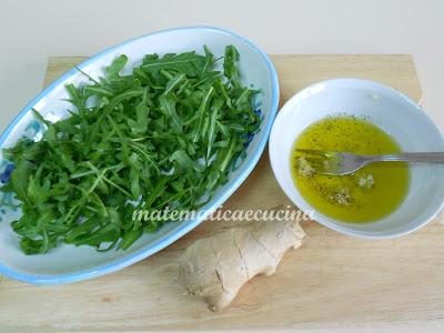 Insalata di Rucola e Gamberi allo Zenzero