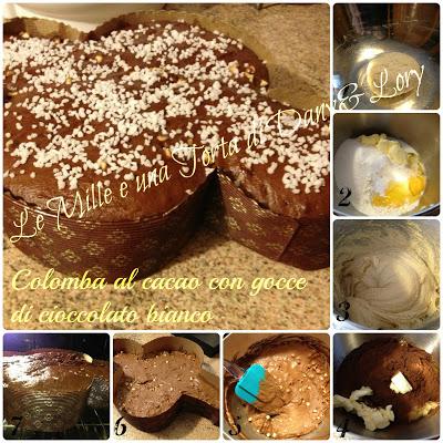 COLOMBA AL CACAO CON GOCCE DI CIOCCOLATO BIANCO