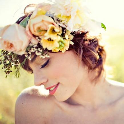 Spring Flowers in her head