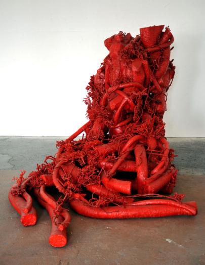 BonelliLAB - Paolo Grassino, Madre, 2010, cera su polistirolo e radici, cm 134x153x223