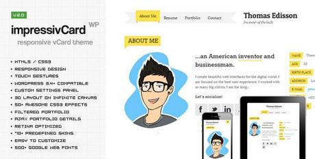 Raccolta di vCard WordPress Template