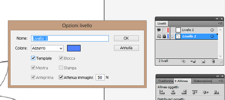 livello template illustrator