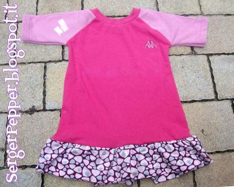 Pink refashion (FREE PATTERN) - Raglan Shirts with Skirt - Maglie rosa con la gonna!