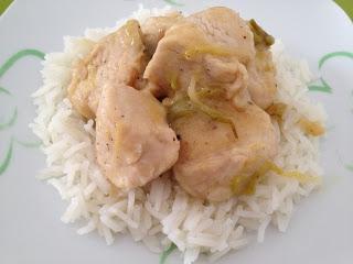 Pollo al limone con cipollotti