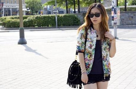 Floral Bomber Jacket