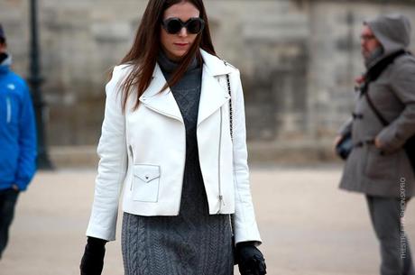 In the Street...White Perfecto...Chiodo Mania, Paris & Milan