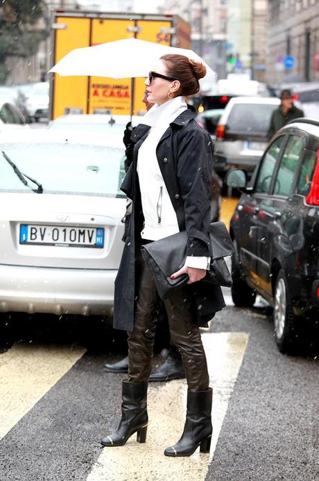 In the Street...White Perfecto...Chiodo Mania, Paris & Milan