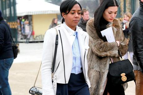 In the Street...White Perfecto...Chiodo Mania, Paris & Milan