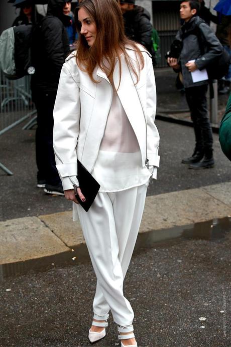 In the Street...White Perfecto...Chiodo Mania, Paris & Milan