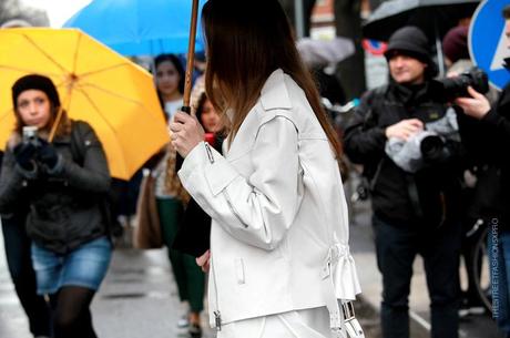 In the Street...White Perfecto...Chiodo Mania, Paris & Milan