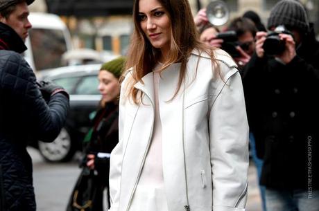 In the Street...White Perfecto...Chiodo Mania, Paris & Milan