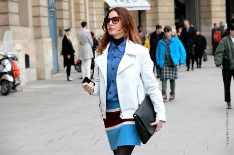 In the Street...White Perfecto...Chiodo Mania, Paris & Milan