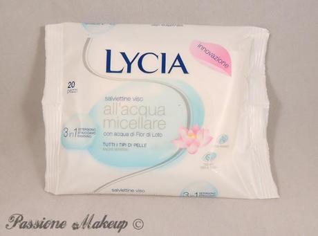 Lycia salviette viso all'acqua micellare