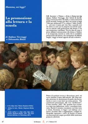 Webzine 1/2013, Promozione alla lettura