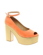 asos scarpa plateau arancio