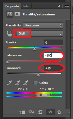saturazione gialli