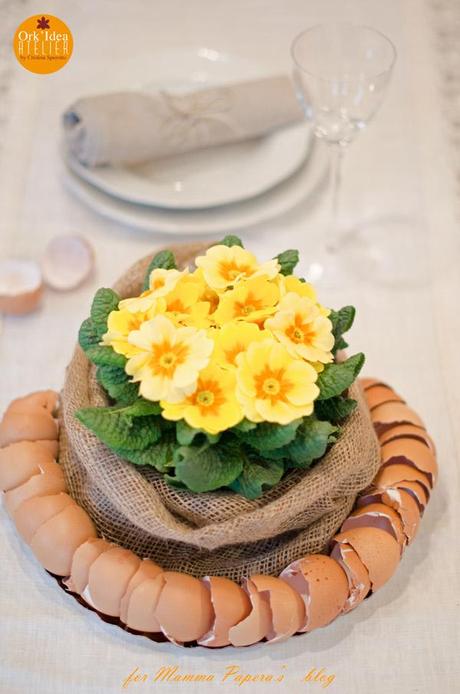 CENTROTAVOLA PASQUALE RICICLANDO I GUSCI D'UOVO/ Easter eggshells centrepiece