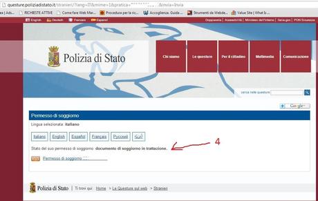 Verifica stato permesso di soggiorno online