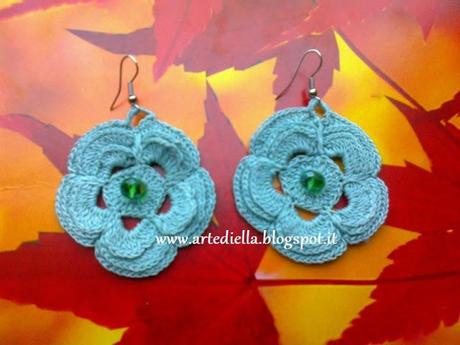 Orecchini all'uncinetto crochet earrings