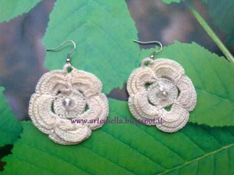 Orecchini all'uncinetto crochet earrings