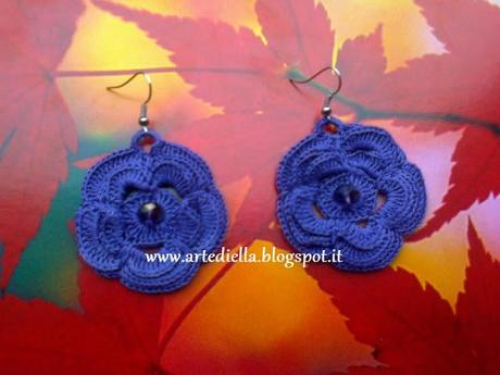 Orecchini all'uncinetto crochet earrings