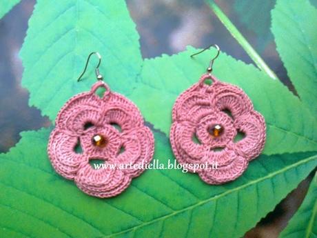 Orecchini all'uncinetto crochet earrings