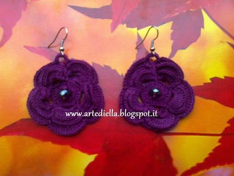 Orecchini all'uncinetto crochet earrings