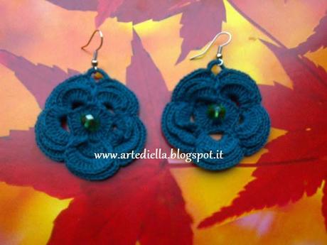 Orecchini all'uncinetto crochet earrings