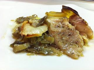 MILLEFOGLIE DI PERSICO AL FORNO CON PATATE E CARCIOFI