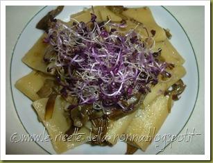 Paccheri con cipollotto, carciofi e germogli di cavolo rosso (9)