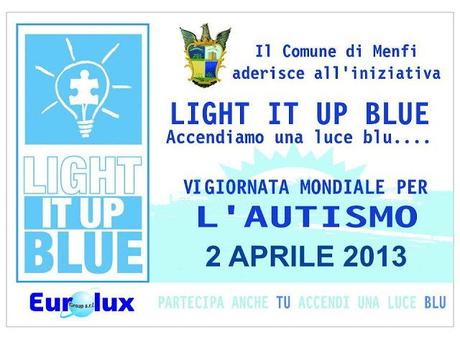 Menfi aderisce a “light it up blue” per la Giornata Mondiale dell'Autismo