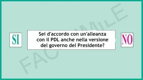 Serve una consultazione tra gli iscritti: governissimo si oppure no?