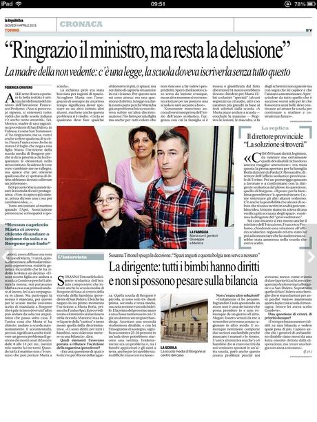 Bene! Ma non è certo colpa della Dirigente Scolastica se non ci sono le strutture!