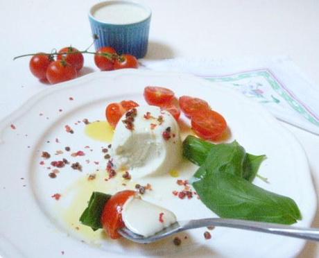 panna cotta con blue cheese