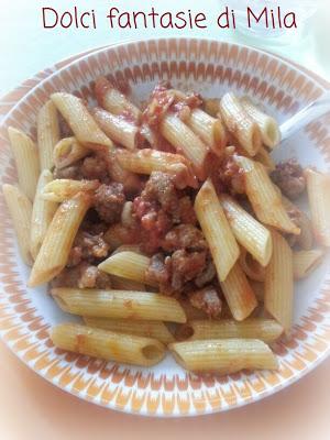 Pennoni con salsiccia fresca