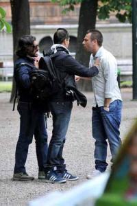 Cassano discute con i paparazzi