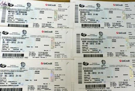 biglietti ridotti disabili per le prime di tutte le opere all'arena di verona per il centenario di aida e del festival lirico