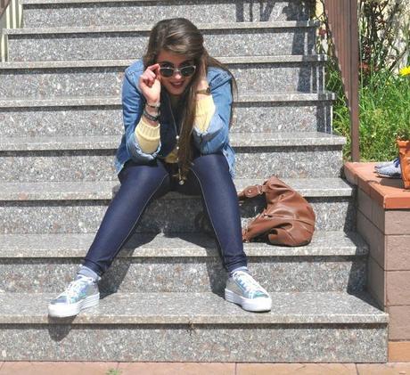 Denim and Mirror-shoes