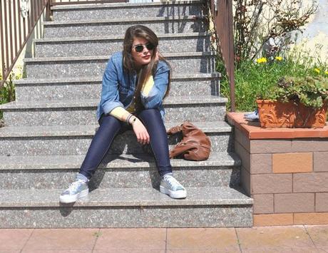 Denim and Mirror-shoes