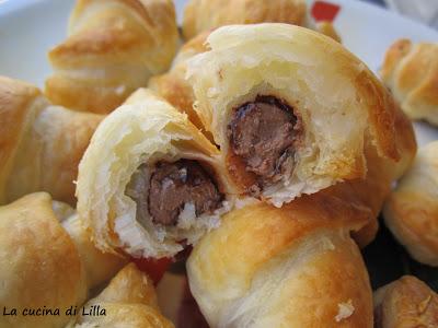 Dolci: Cornetti al cioccolato