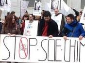 Manifestazione Milano contro Geoingegneria clandestina (alias scie chimiche) mafie governano