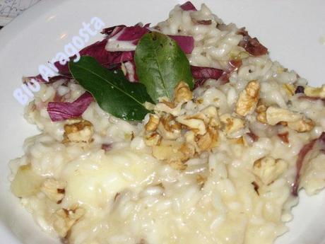 Risotto pere radicchio taleggio e noci